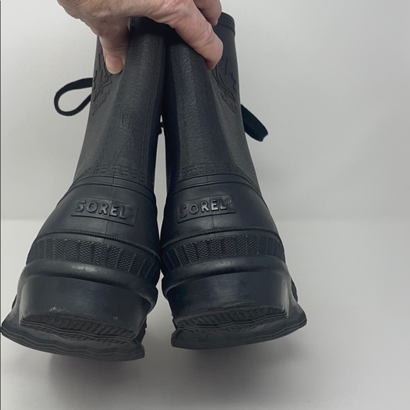 Vintage Sorel Canada Rubber Boots – Wool Lined, Black, Men's Size 7 - Picture 7 of 11